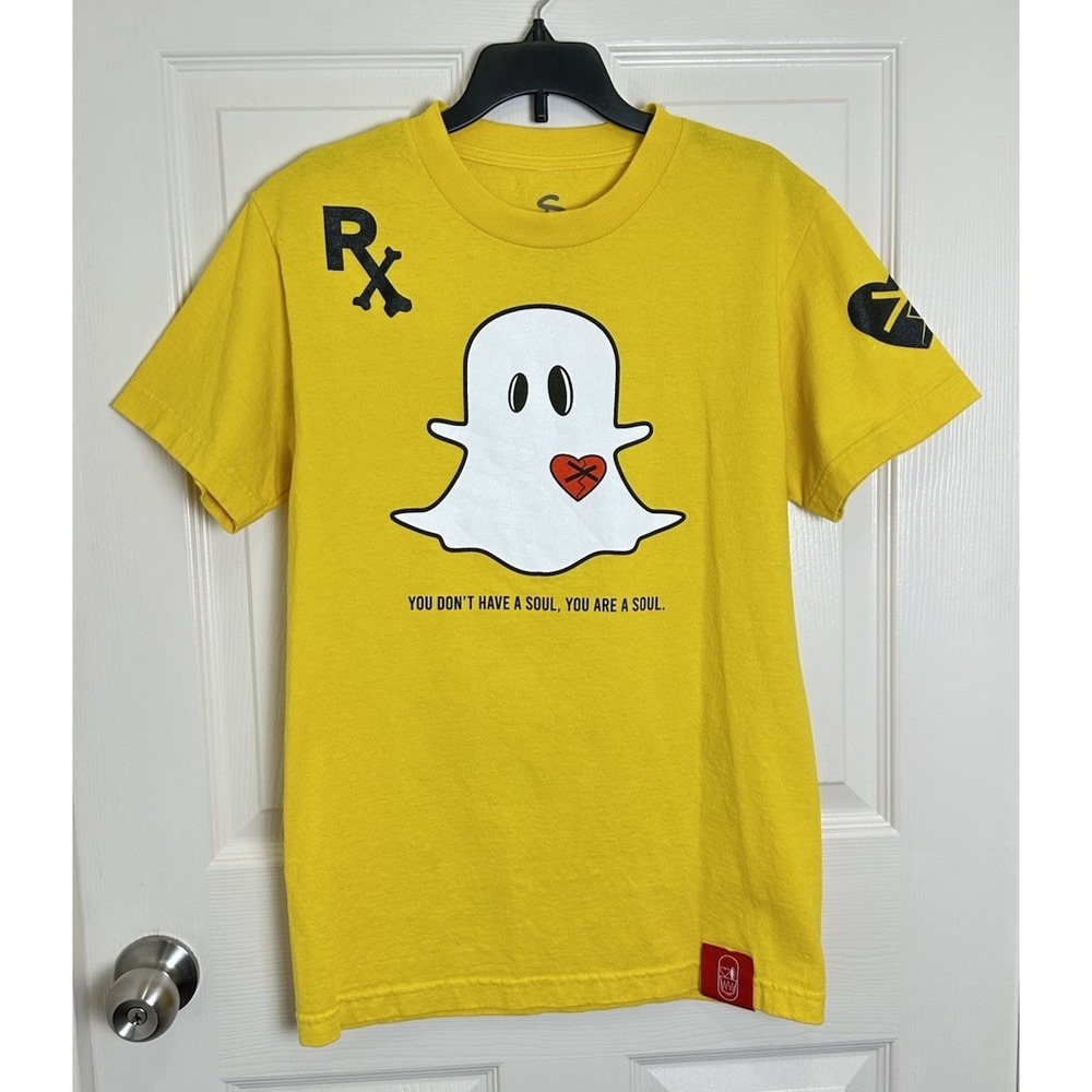 Painkillers Ghost Yellow‎ T-Shirt Men's Size Small NWOT